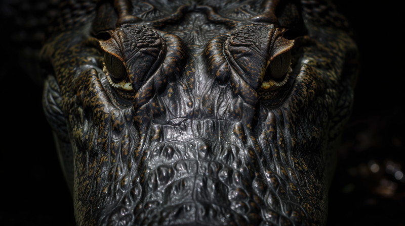 Close-Up of Alligator's Textured Skin
