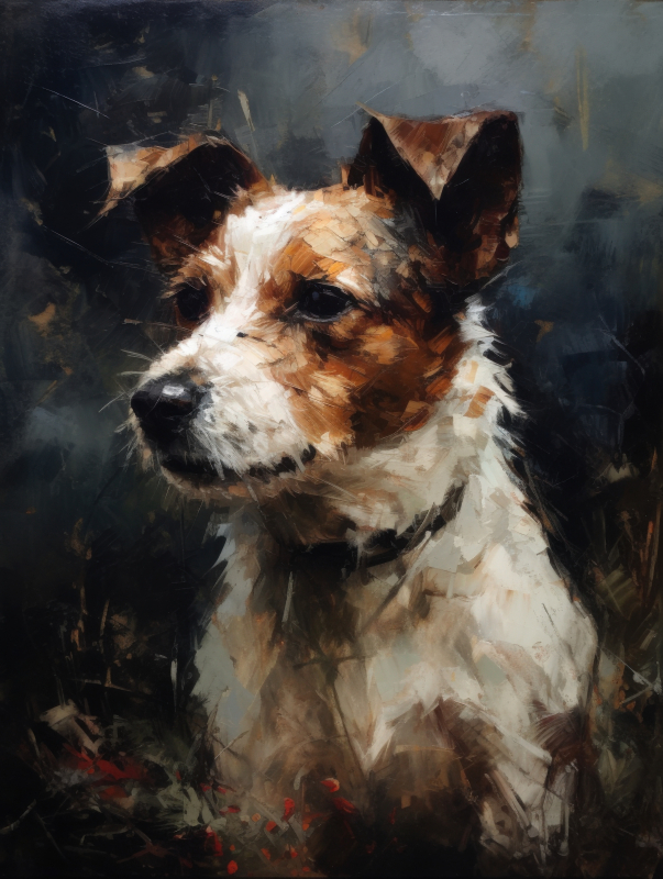 Artistic Portrait of a Jack Russell Terrier