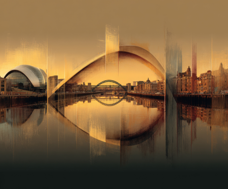 Abstract Cityscape of Newcastle upon Tyne