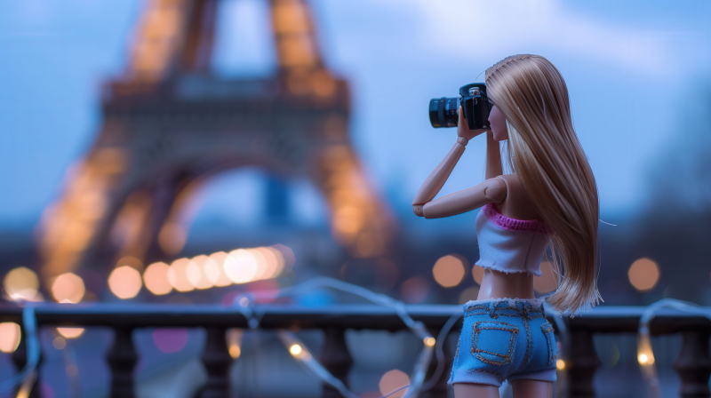 Doll Photographer Captures Iconic Landmark