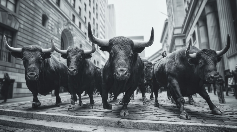 Bulls Charging Through Urban Streets