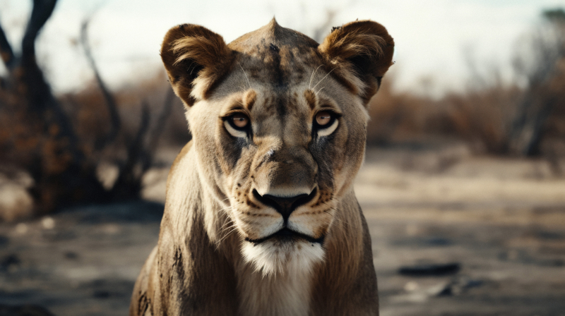 Majestic Lioness in Natural Habitat