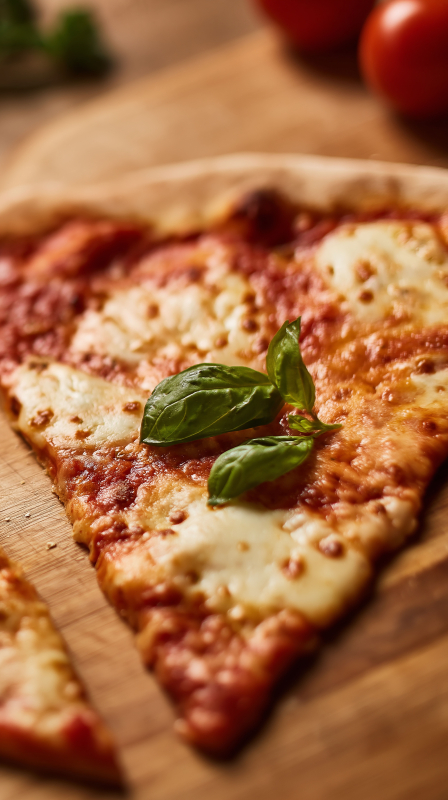 Classic Italian Margherita Pizza Slice